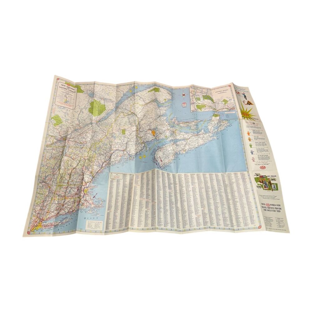 Vintage AAA & Gulf Travel Maps – New England, Eastern Canada, Ontario Avanti - Picture 3 of 6